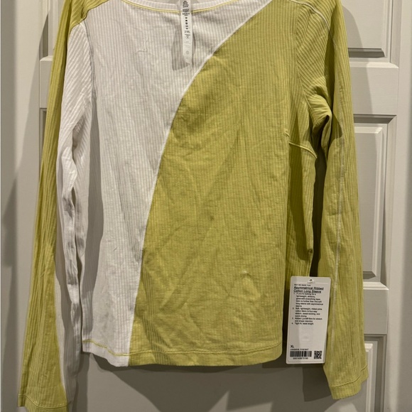 NWT Lululemon - Asymmetrical Ribbed Cotton Long Sleeve - size XL - Picture 3 of 5